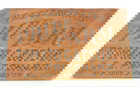 WOODEN ADVERTISING CRATE SIDE