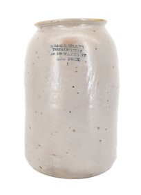 ADVERTISING STONEWARE CROCK