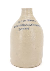 STONEWARE "BOSTON" ADVERTISING JUG