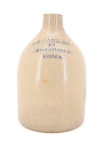 STONEWARE "BOSTON" ADVERTISING JUG