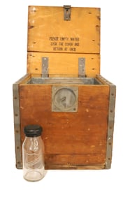 "JULIUSTOWN, NJ" WOODEN MILK BOX