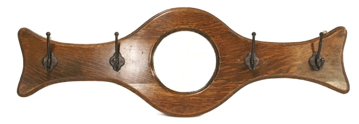 ANTIQUE OAK HAT RACK