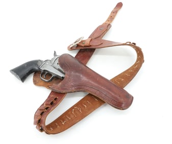 PROP GUN AND LEATHER HOLSTER