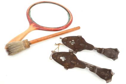 MIRROR, BRUSH AND ICE SKATES