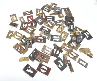 LOT OF BRASS STENCILS