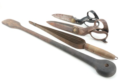 ANTIQUE TAILOR'S SHEARS AND MORE