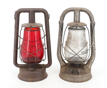 (2) ANTIQUE KEROSENE LANTERNS