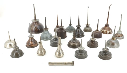 LARGE LOT OF OIL CANS