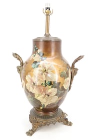 HAND PAINTED PORCELAIN LAMP