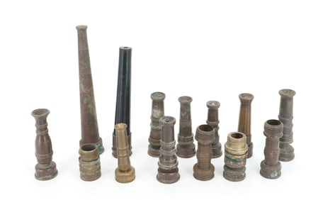 LOT OF VINTAGE BRASS HOSE NOZZLES