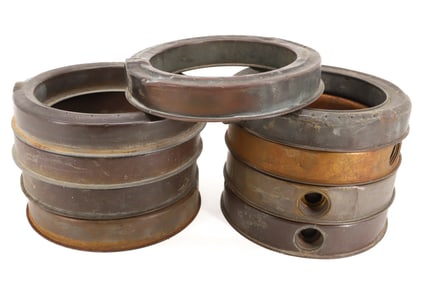 LOT OF (9) BRASS RING LAWN SPRINKLERS