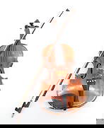 ANTIQUE VIOLIN, BOW AND CASE: VIOLIN LABELED "COPY OF ANTONIUS STRADIVARIUS, MADE IN CZECHOSLOVAKIA" 26" L. BOW MRKD. G.A. PFRETZSHNER 29 1/4" L. CASE 31" L. PLEASE READ CAREFULLY - SINCE THIS IS A COIN SALE PLEASE NOTE.