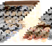 LOT OF EDISON CYLINDERS: "EDISON BLUE AMEROL " CYLINDER RECORDS. (34) TOTAL ORANGE AND BLUE LABEL. PLEASE READ CAREFULLY - SINCE THIS IS A COIN SALE PLEASE NOTE. ITEMS MUST BE PAID FOR THROUGH LIVE AUCTIONEERS OR WITH