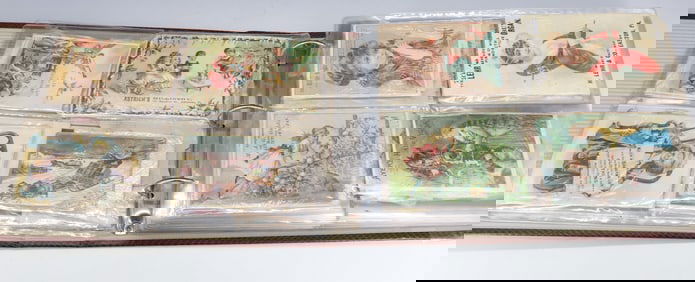 LOT OF POSTCARDS AND TRADE CARDS