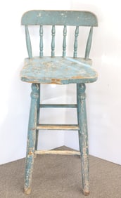 PAINTED HALF-BACK STOOL