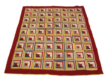 VINTAGE LOG CABIN QUILT