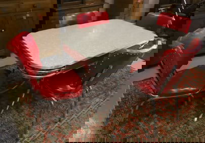 VINTAGE KITCHEN TABLE AND CHAIRS