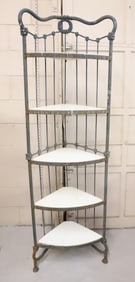 WROUGHT IRON CORNER SHELF