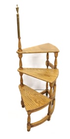 OAK LIBRARY STEP STOOL