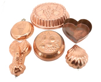 LOT OF COPPER MOLDS