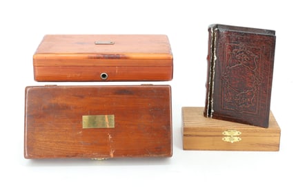 LOT OF WOODEN PISTOL BOXES