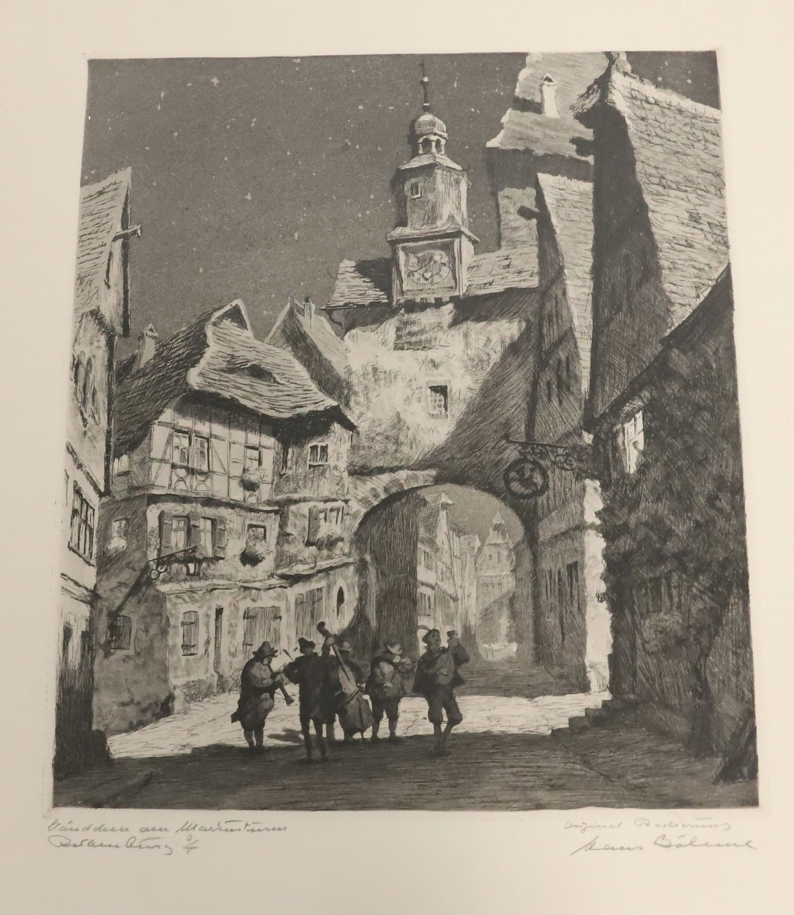 HANS BOHME ETCHING - 2