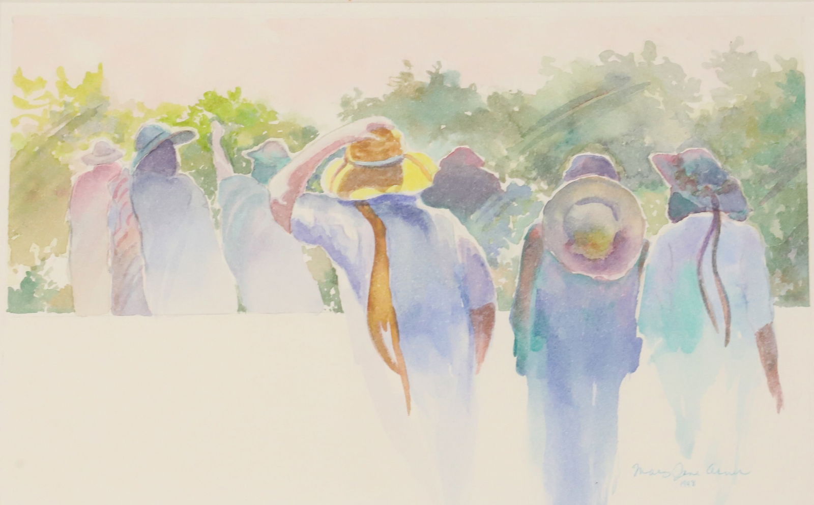 MARY JANE ARNER, FRAMED WATERCOLOR (1 of 6)
