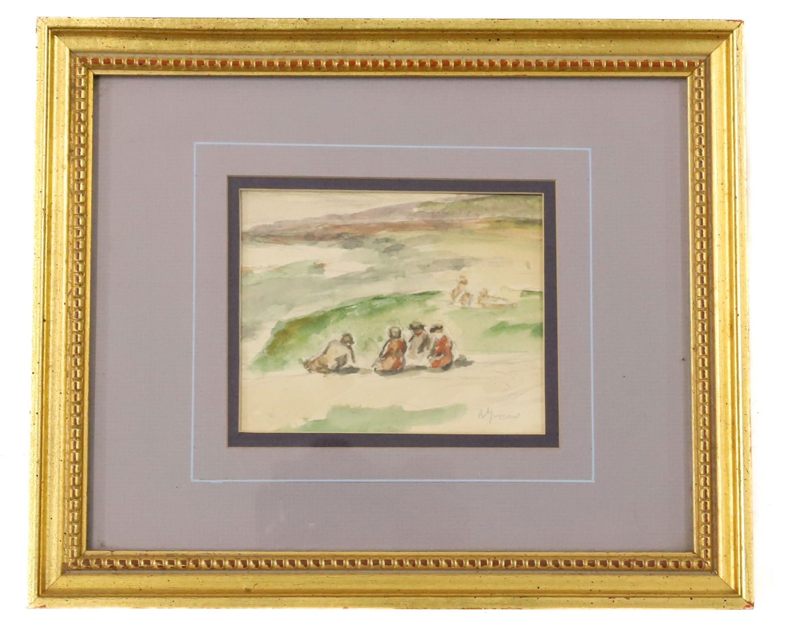 BERNARD GUSSOW, FRAMED WATERCOLOR (1 of 5)
