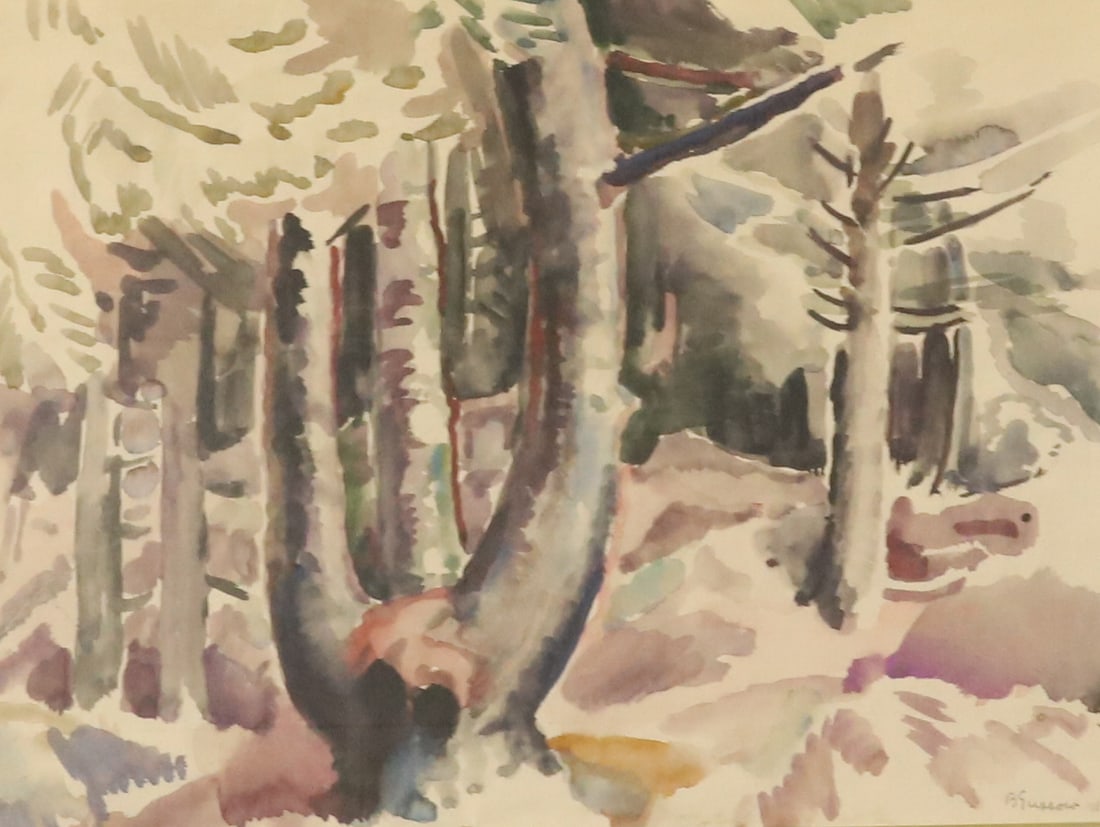 BERNARD GUSSOW, FRAMED WATERCOLOR (1 of 6)