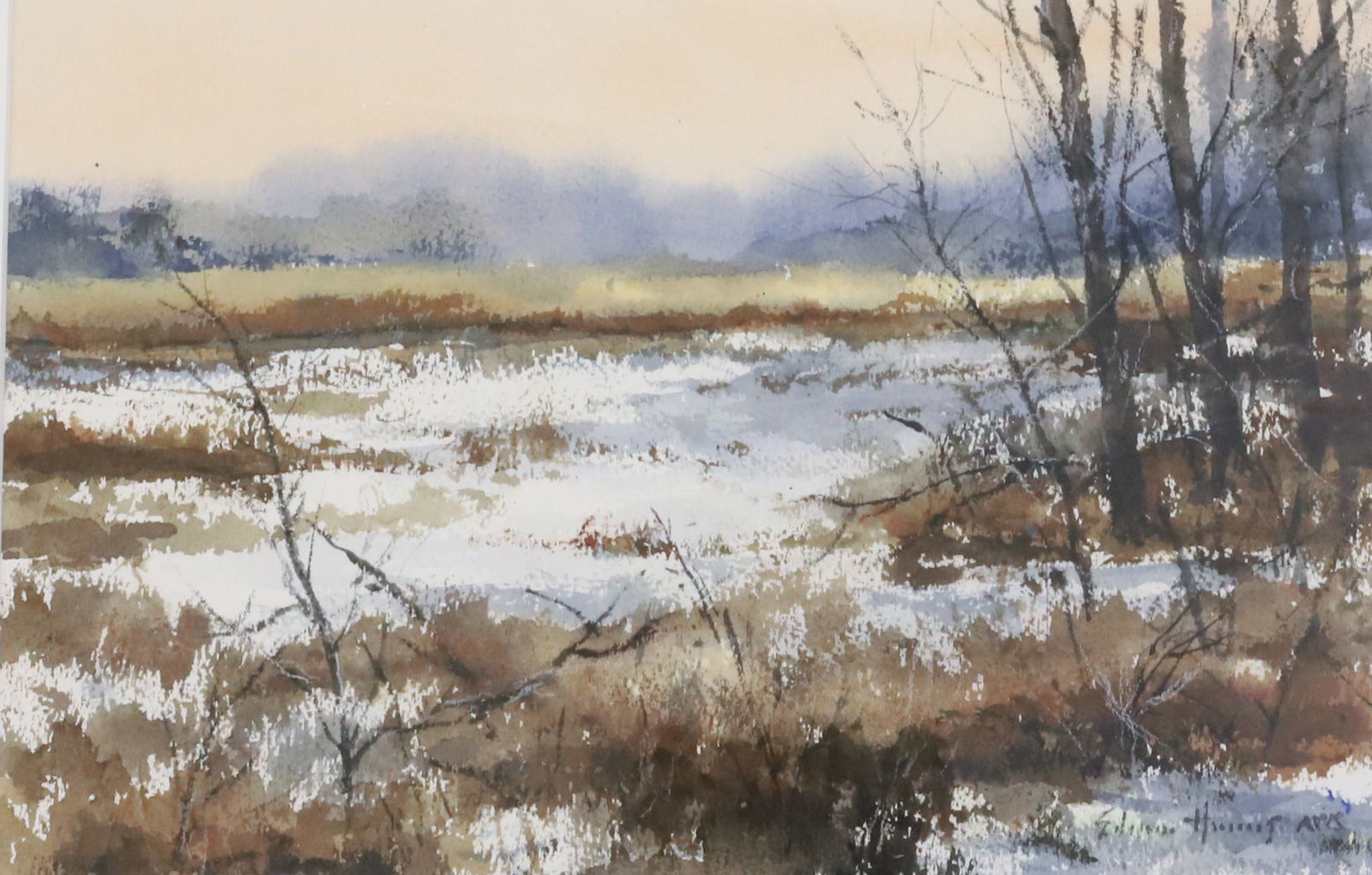 EDWIN "ED" HAVAS, FRAMED WATERCOLOR (1 of 6)