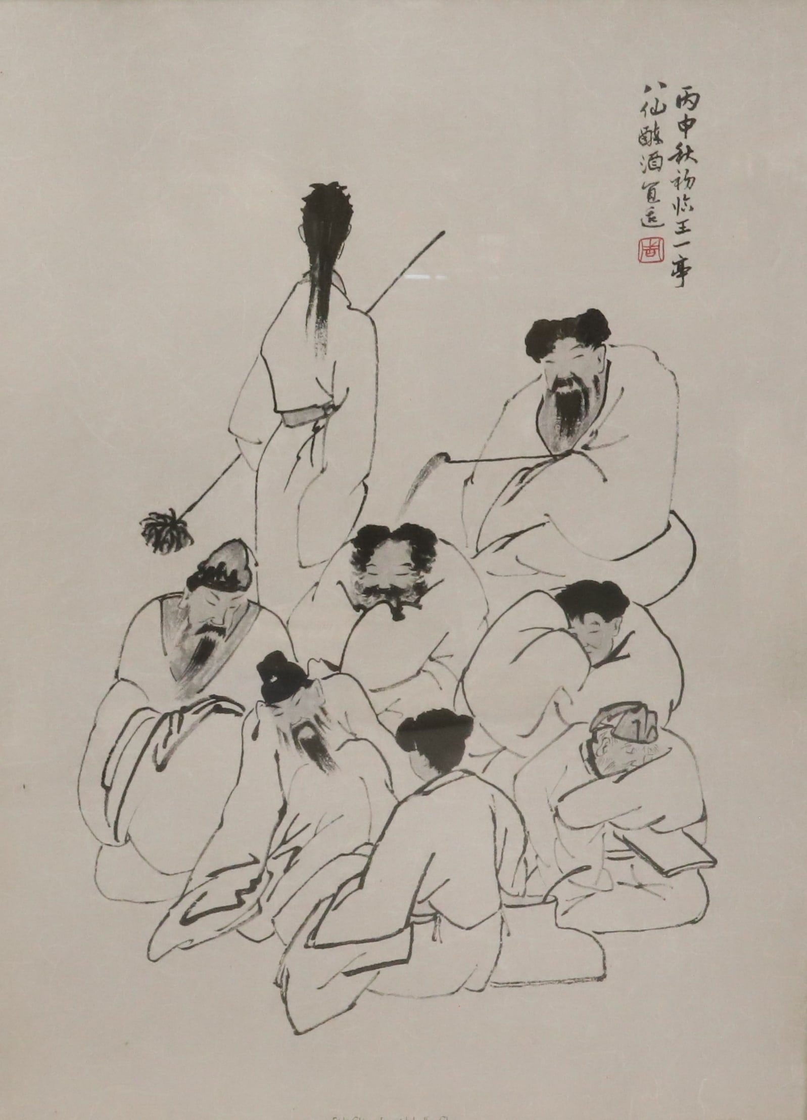 FRAMED "CHINESE IMMORTALS" (1 of 8)