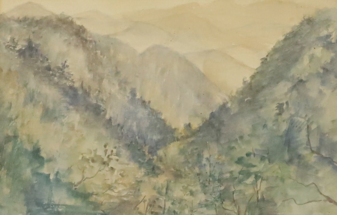 FRAMED LANDSCAPE WATERCOLOR (1 of 7)