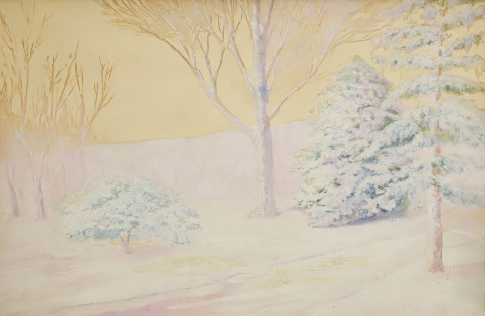 OIL ON BOARD, WINTERSCAPE (1 of 7)