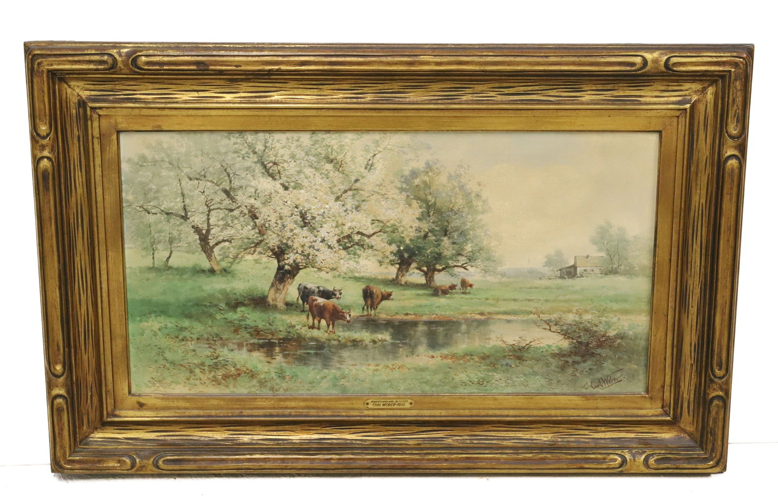 CARL WEBER, FRAMED WATERCOLOR (1 of 9)