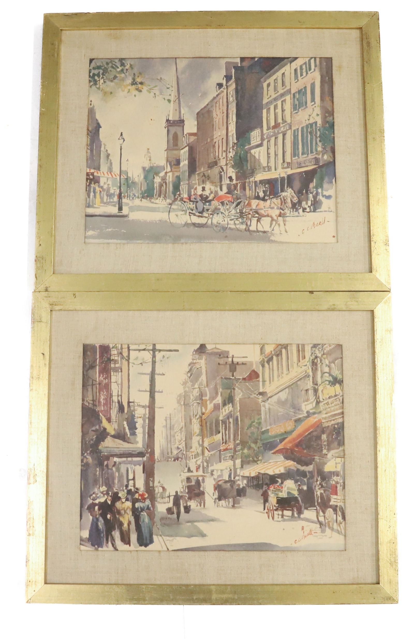 PAIR OF C.C. BEALL FRAMED WATERCOLORS (1 of 11)