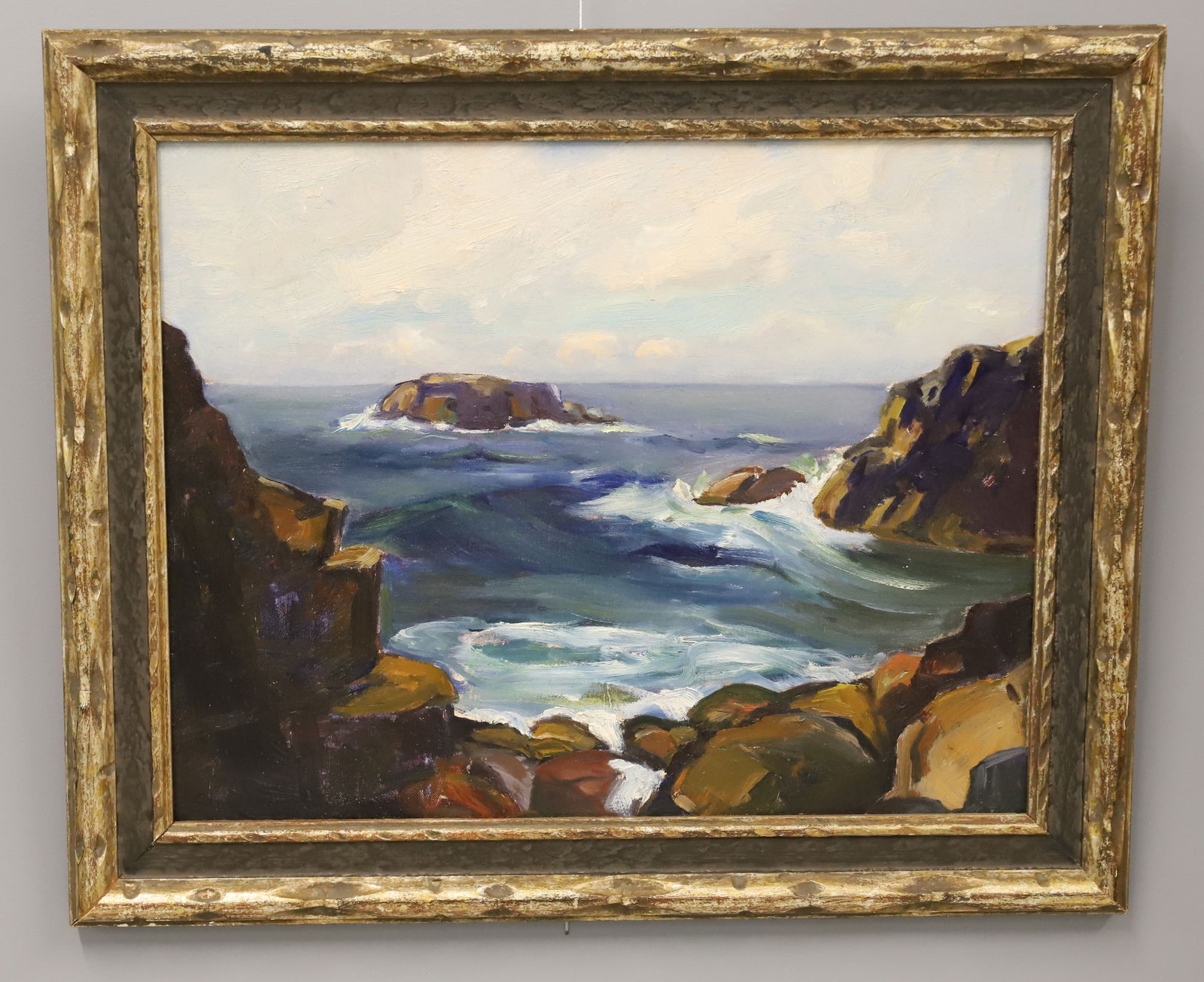 VINTAGE SEASCAPE, OIL ON ARTIST'S BOARD (1 of 9)