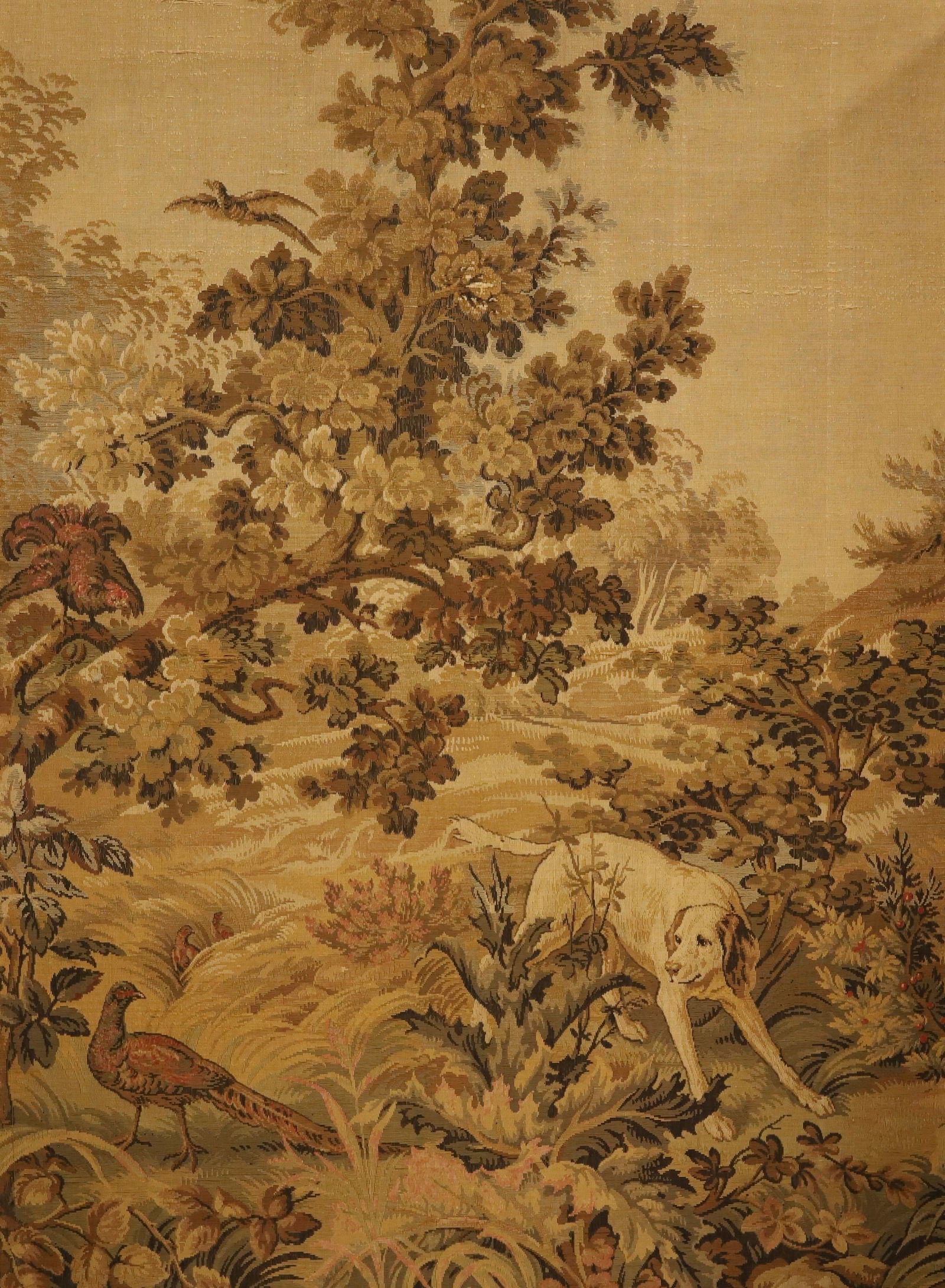 LARGE HUNTING SCENE FRAMED TAPESTRY (1 of 9)