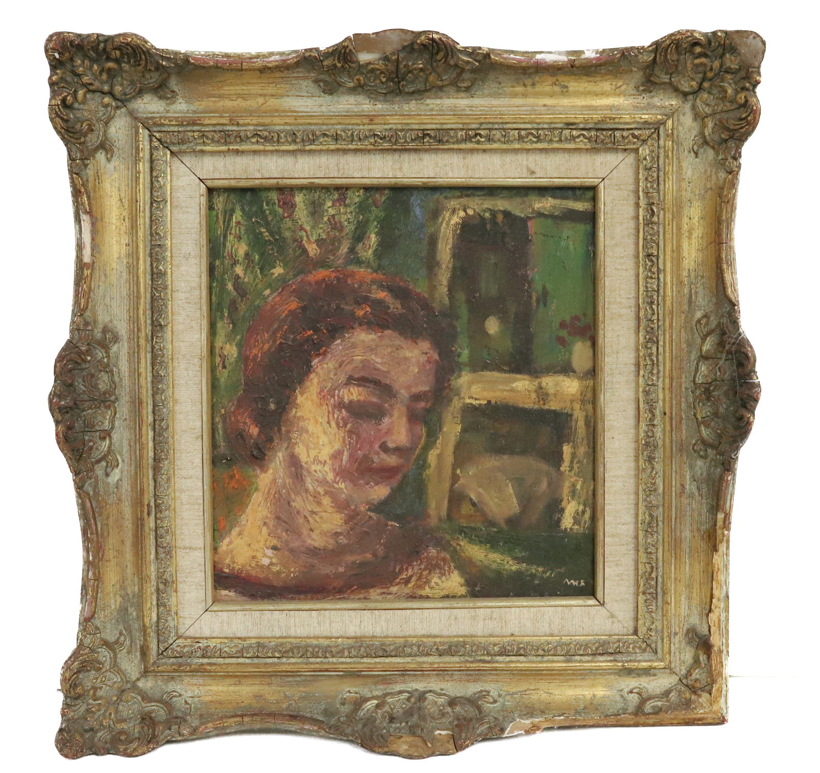 OIL ON ARTIST'S BOARD, PORTRAIT (1 of 8)