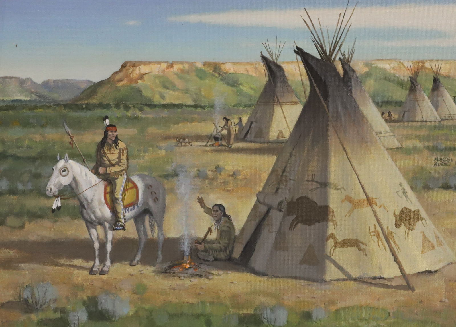 MARCEL BORDEI, OIL ON BOARD (1 of 5)