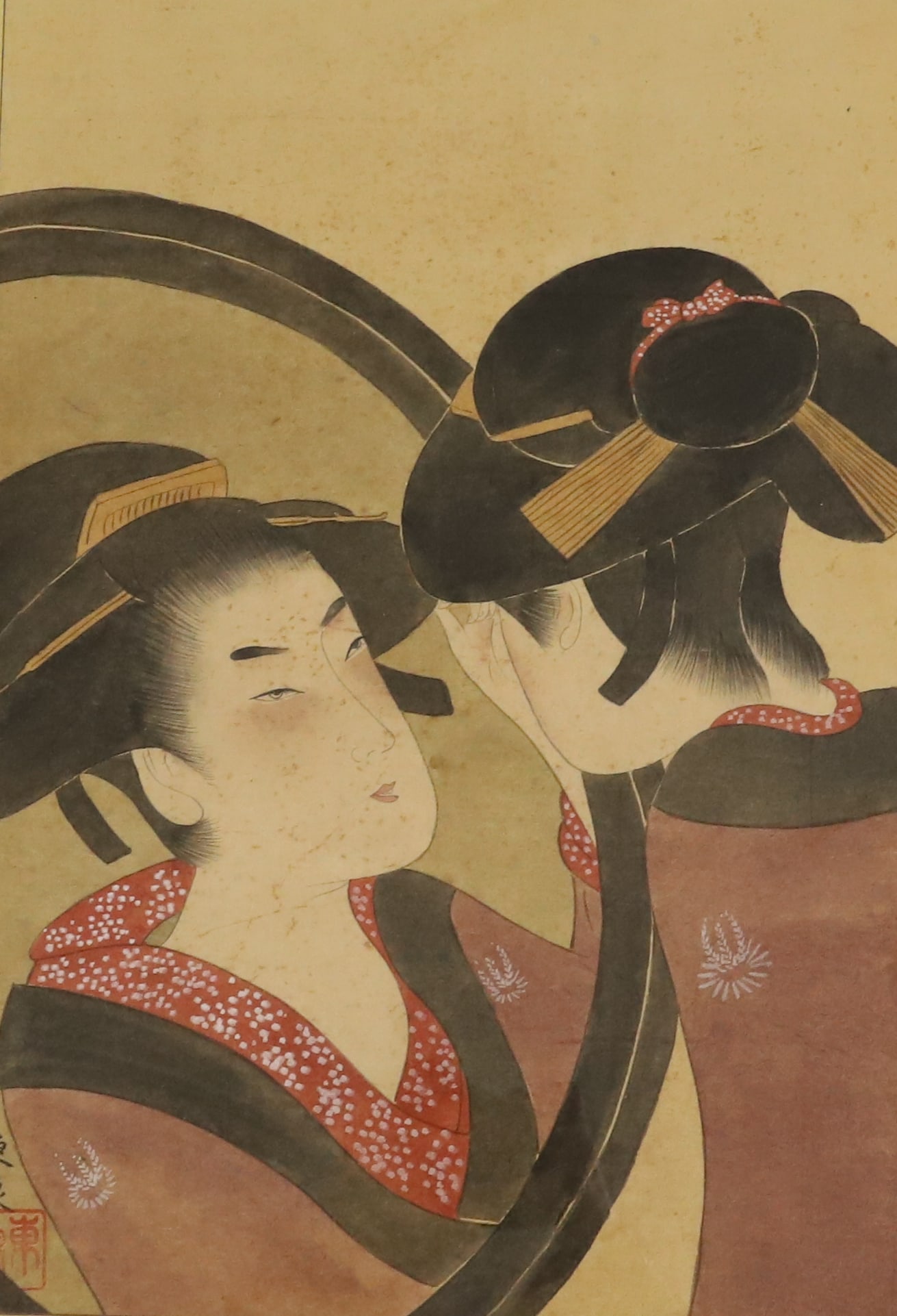 "NANIWA OKITA ADMIRING HERSELF IN A MIRROR", PRINT (1 of 8)