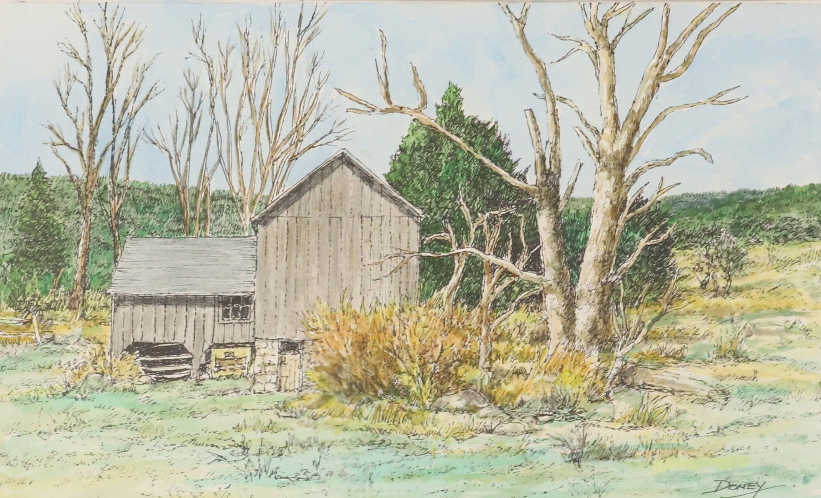 ROBERT DONEY, WATERCOLOR / PEN / INK (1 of 6)