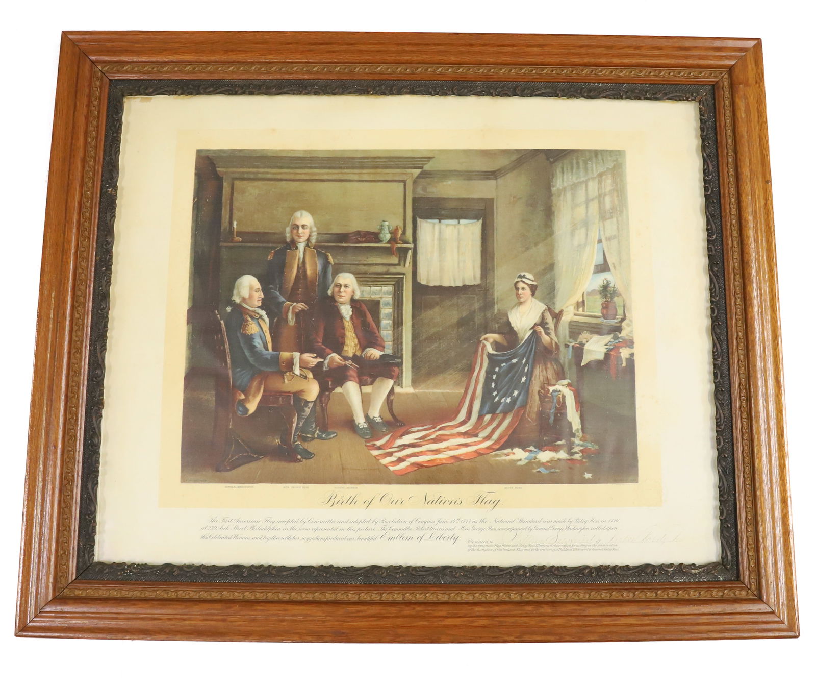 BETSY ROSS PRESENTATION LITHOGRAPH (1 of 9)