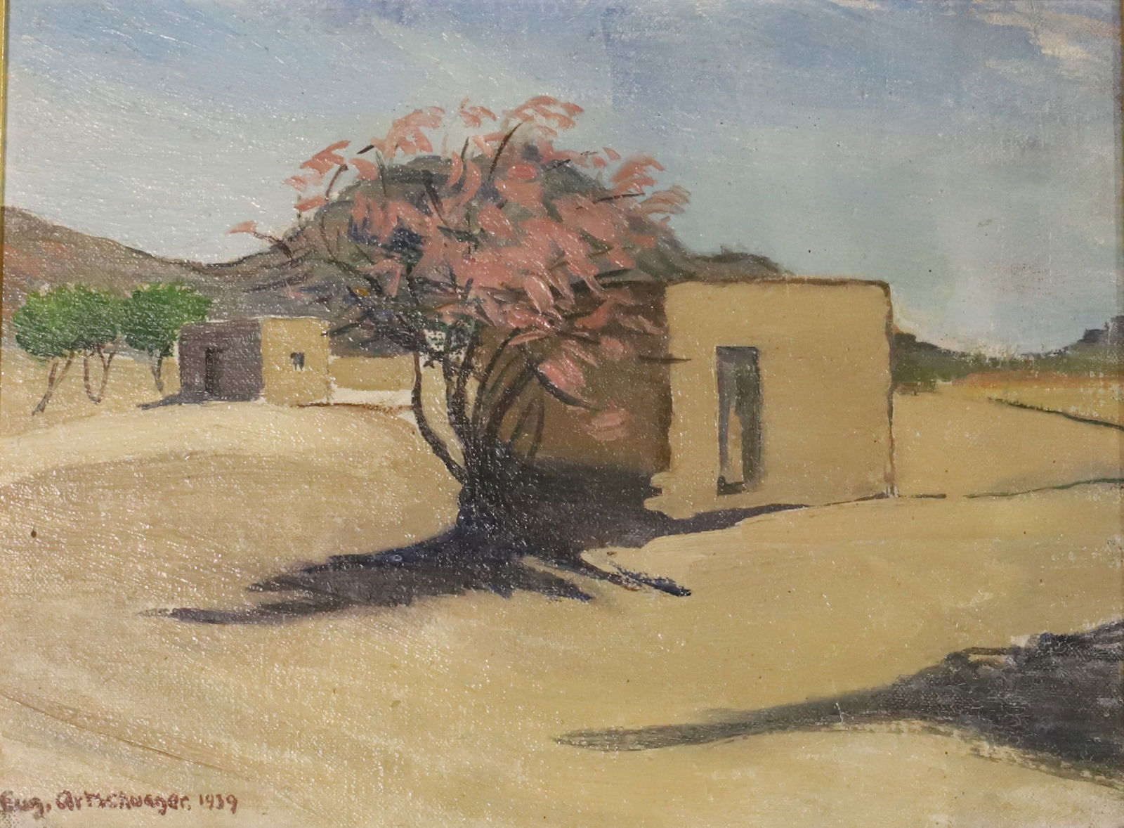 EUGENE ARTSCHWAGER, OIL ON BOARD (1 of 5)