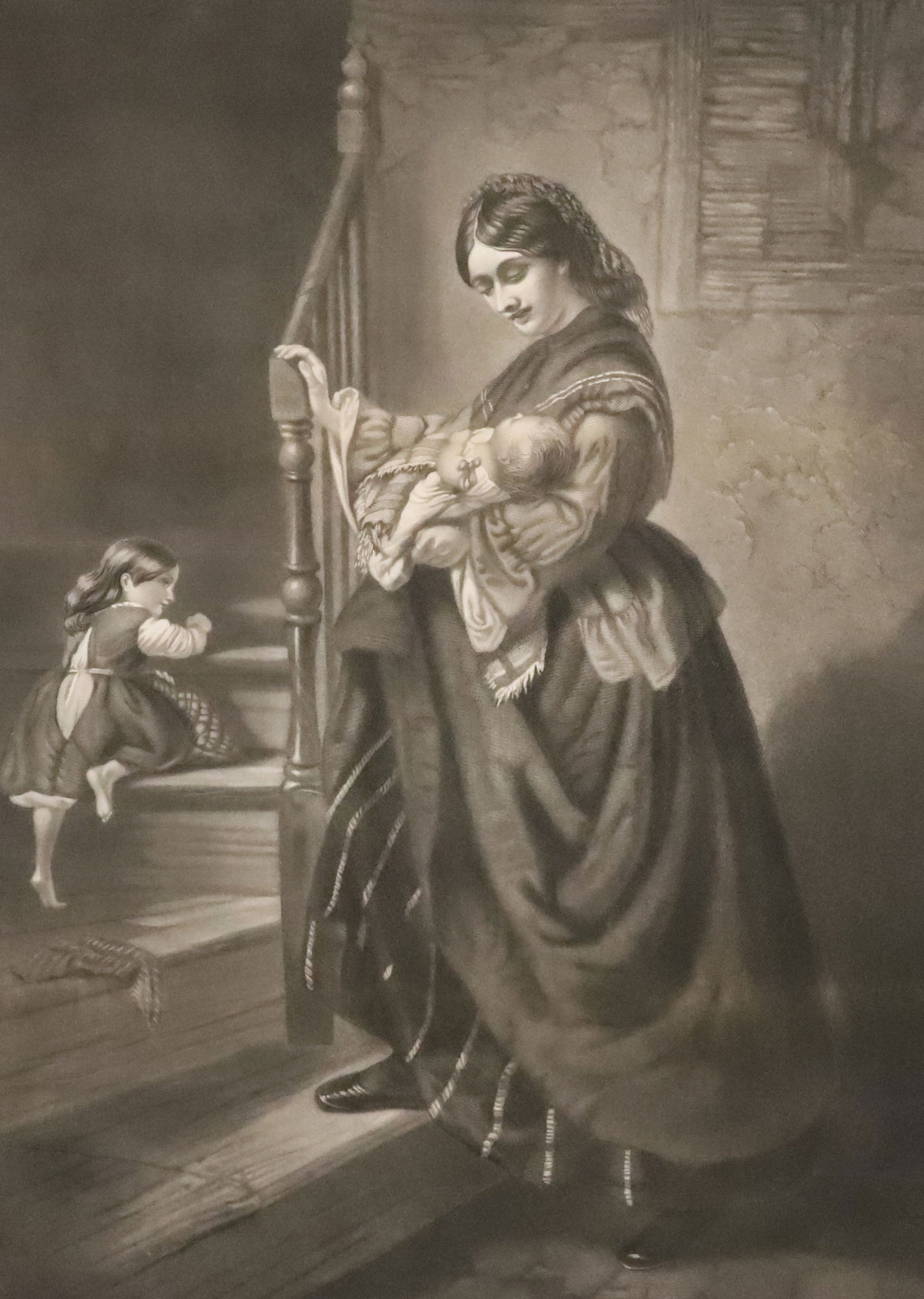 "TIRED OUT" ENGRAVING, J.R. RICE (1 of 5)