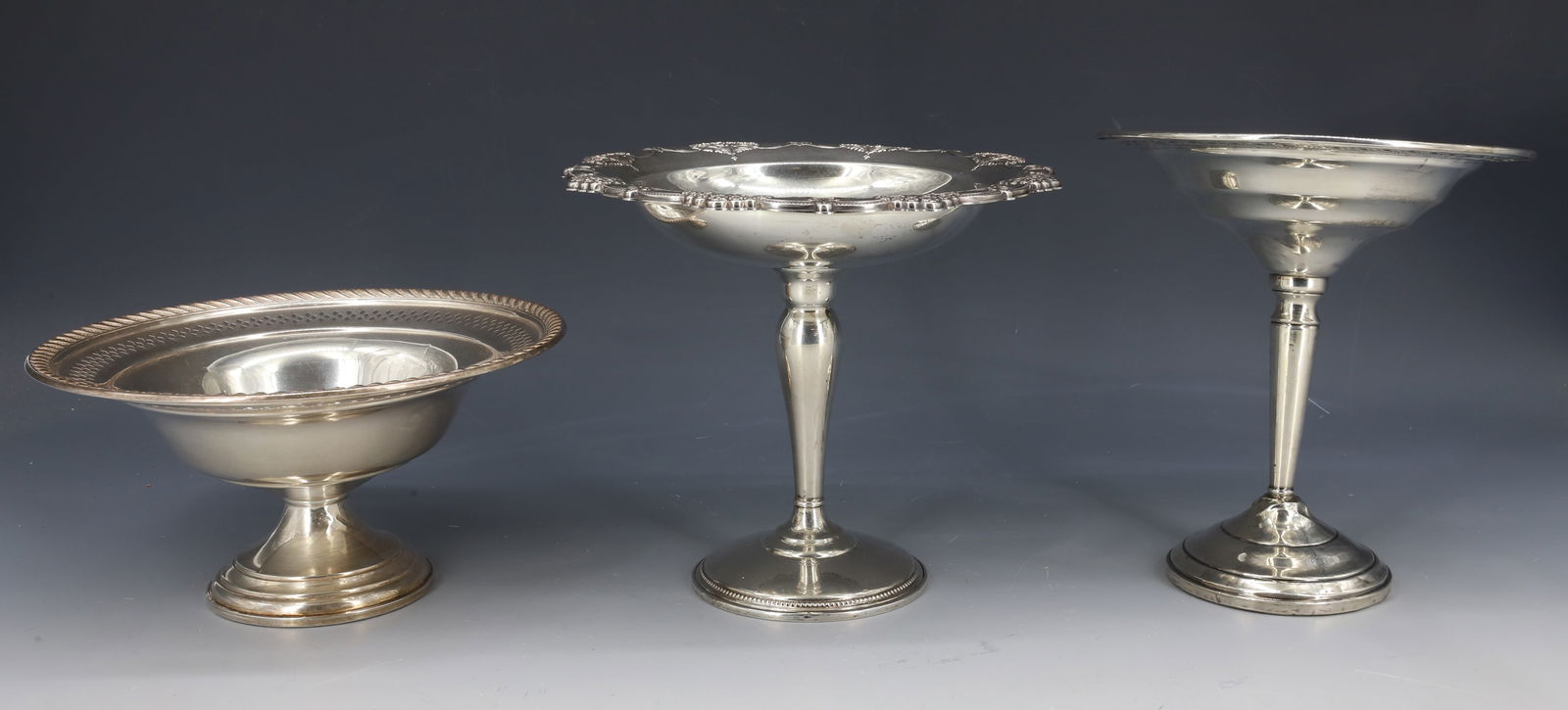 (3) STERLING SILVER WEIGHTED COMPOTES (1 of 5)