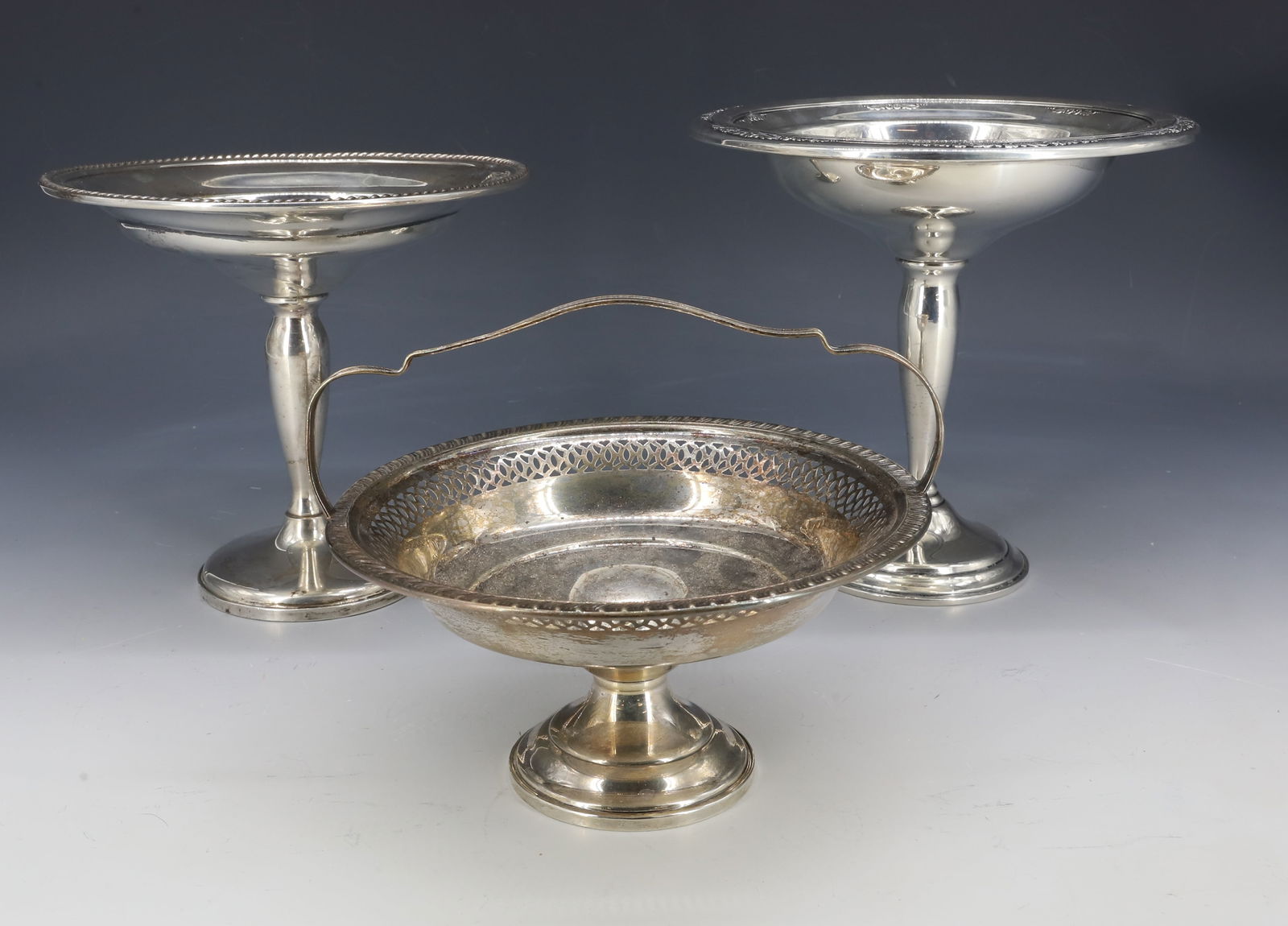 (3) STERLING SILVER WEIGHTED COMPOTES (1 of 5)