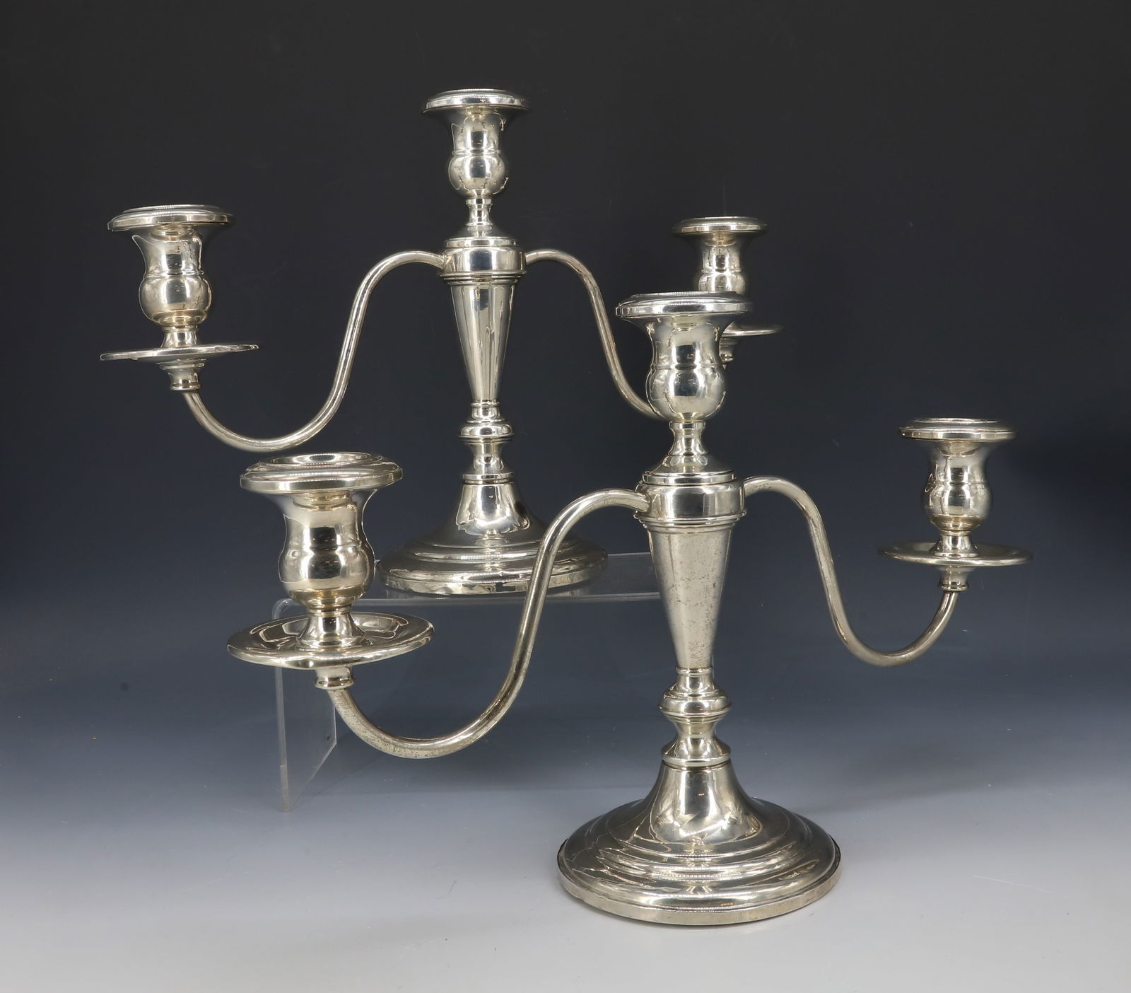 (2) STERLING SILVER WEIGHTED CANDELABRA (1 of 3)