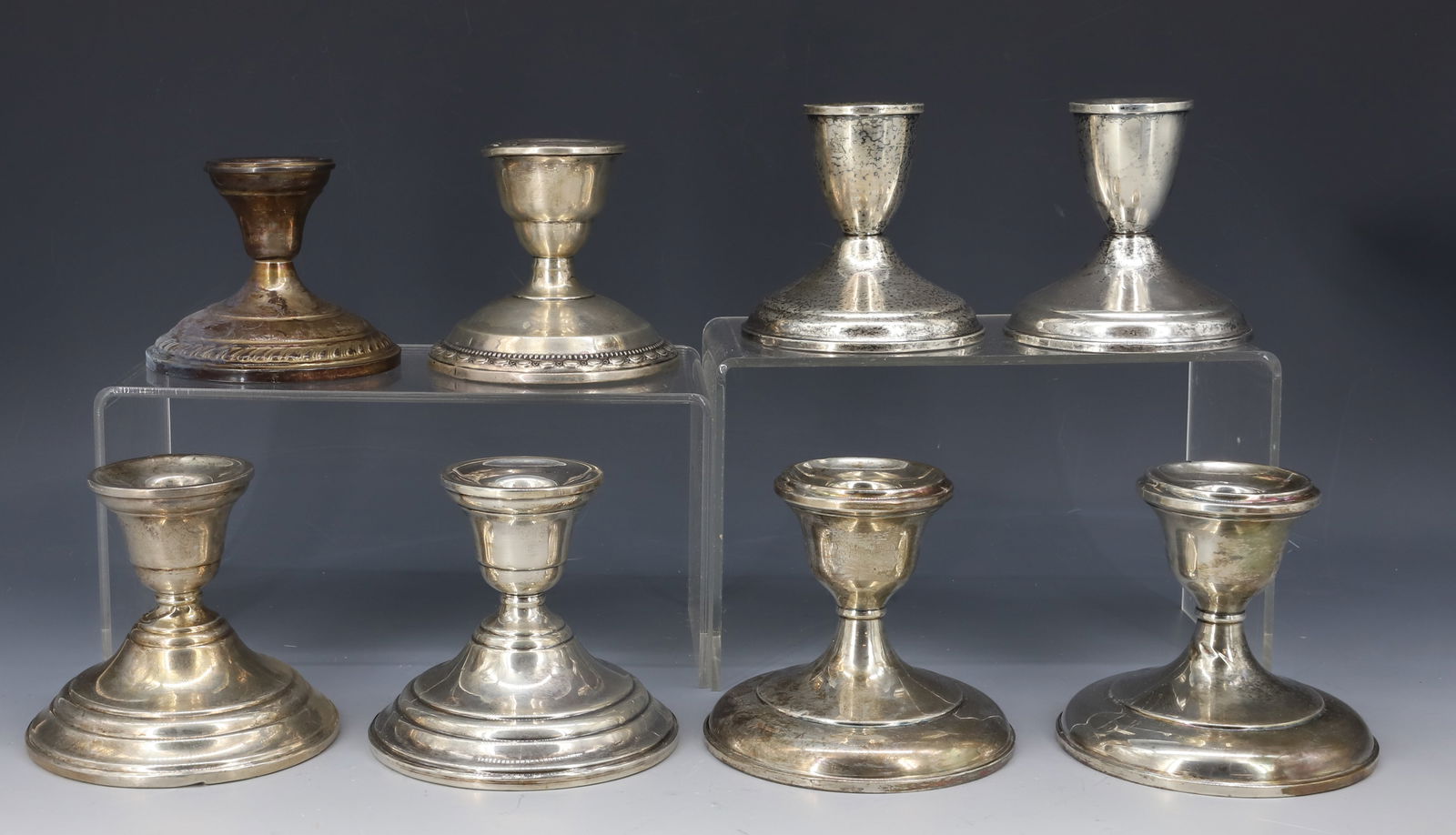 (8) STERLING SILVER WEIGHTED CANDLE HOLDERS (1 of 6)