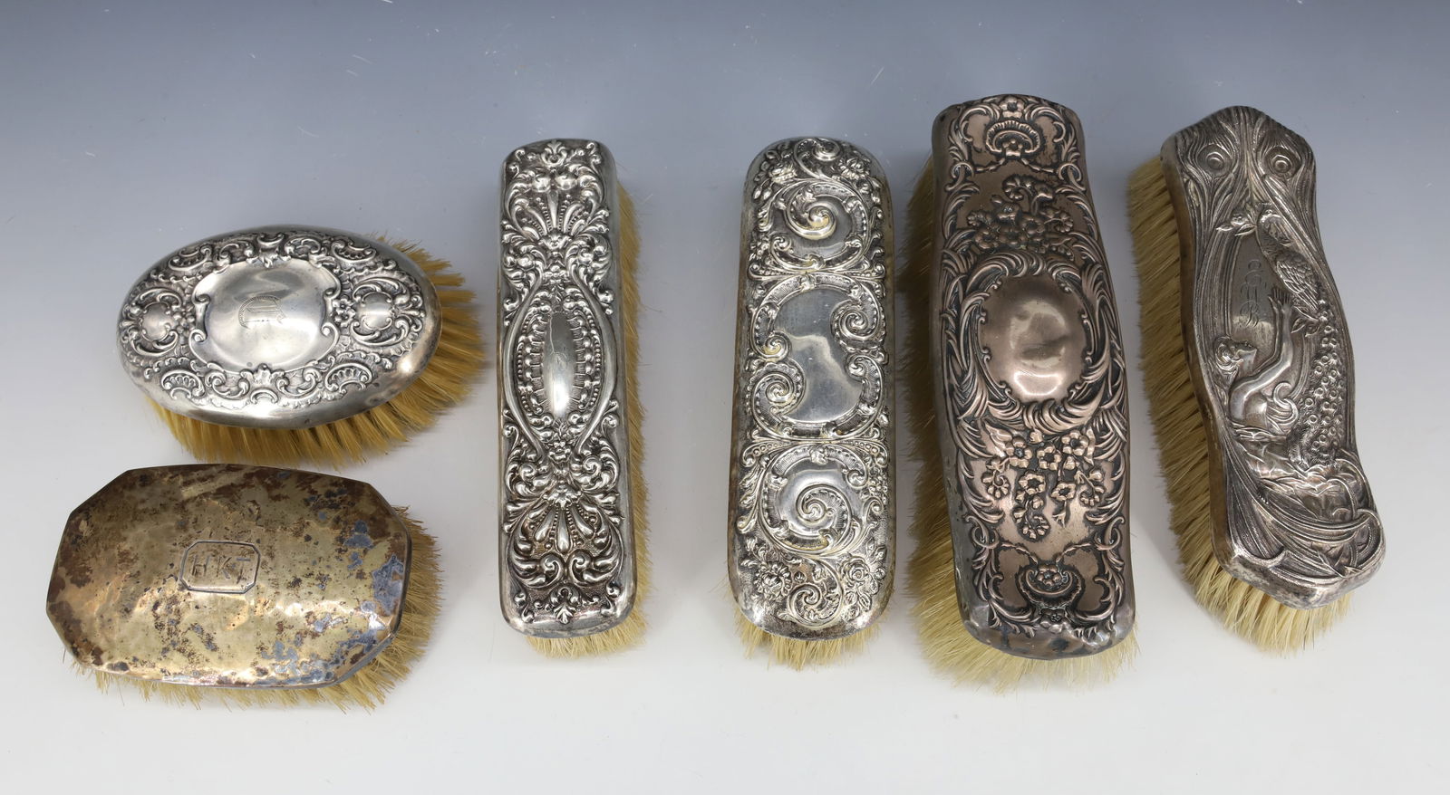 (6) VICTORIAN STERLING SILVER BRUSHES (1 of 6)