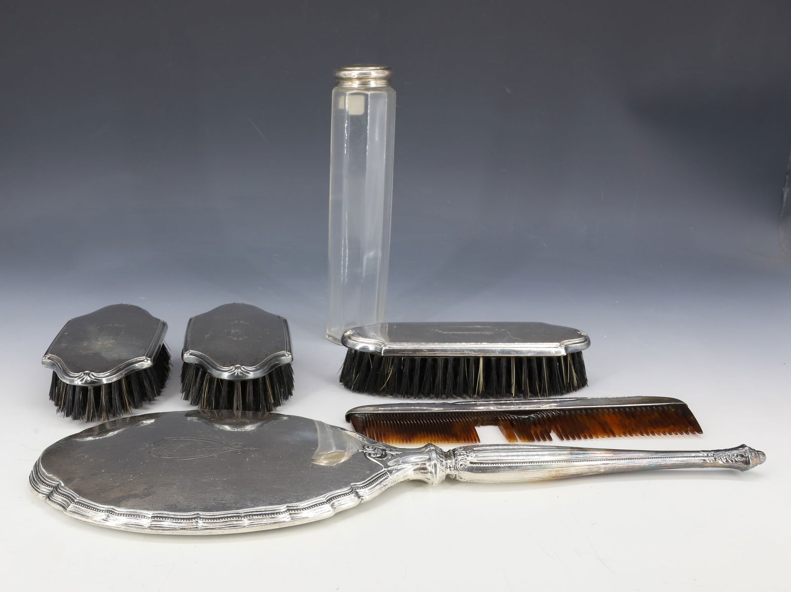 (6) STERLING SILVER VANITY SET (1 of 3)